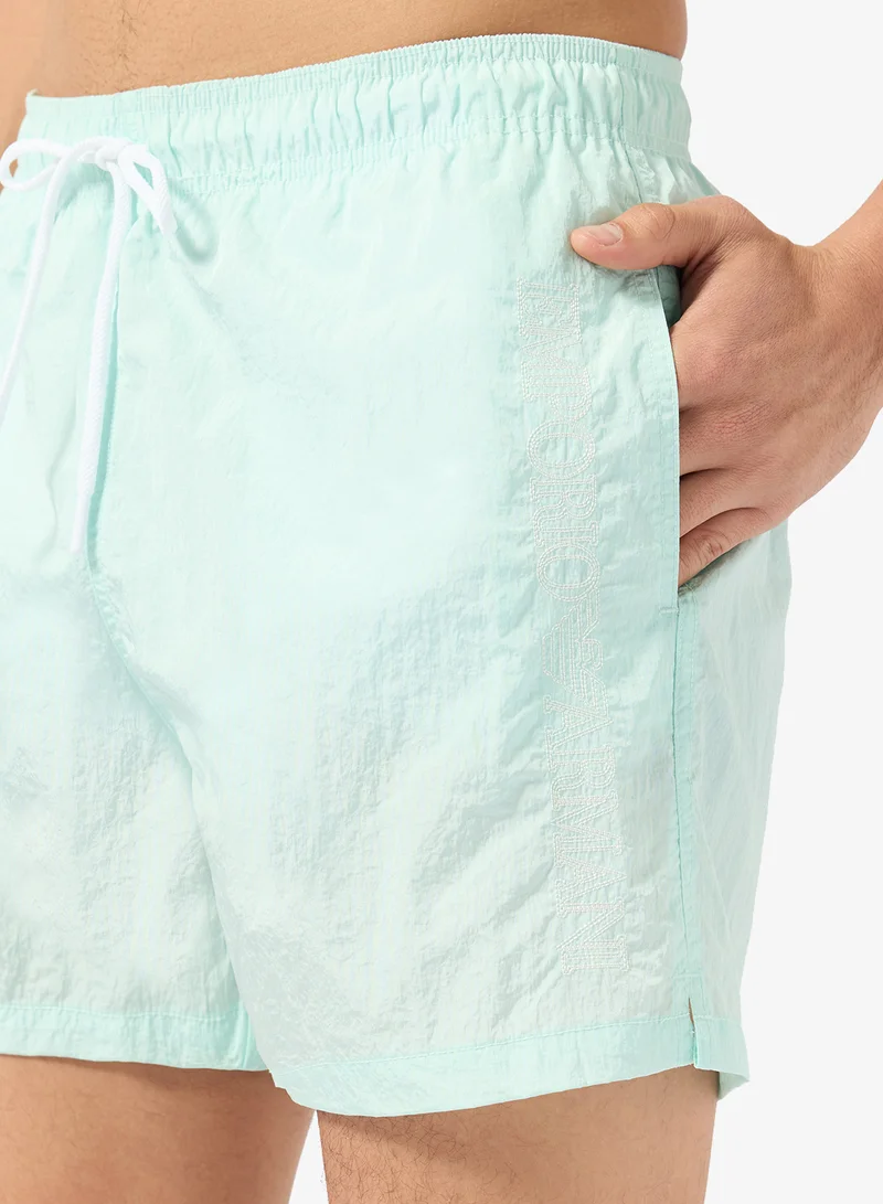 EMPORIO ARMANI  Logo Drawstring Swim Shorts for Men | Best Price UAE